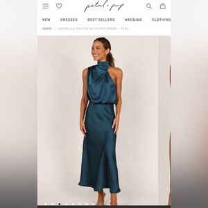 Petal & Pup Halter Neck Midi Dress w slit